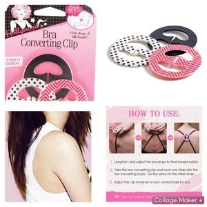 Hollywood Fashion Secrets Bra Converting Clips (3 Count, Multi)
